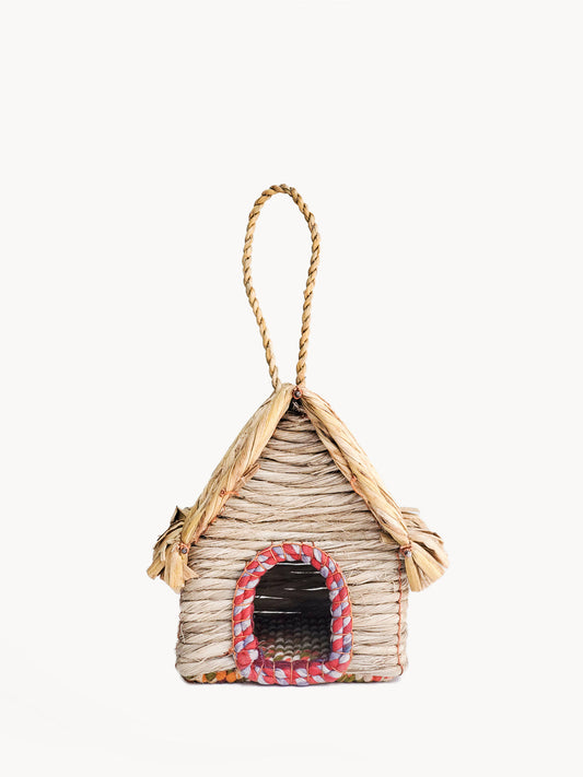 Seagrass & Sari Birdhouse - Cabin - Chickadees Wooden Toys