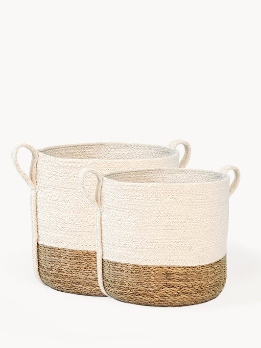 Savar Basket with Side Handle - Chickadees Wooden Toys