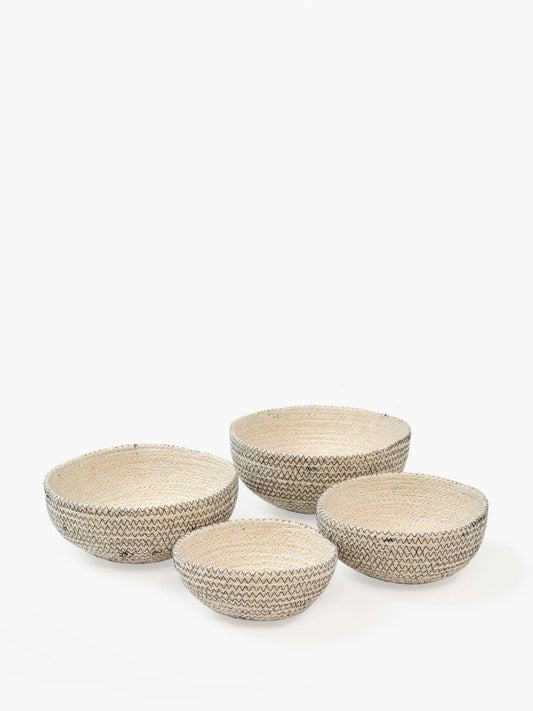 Amari Round Bowl - Black (Set of 4) - Chickadees Wooden Toys