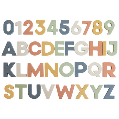 Letters & Numbers Bath Play Set - Chickadees Wooden Toys