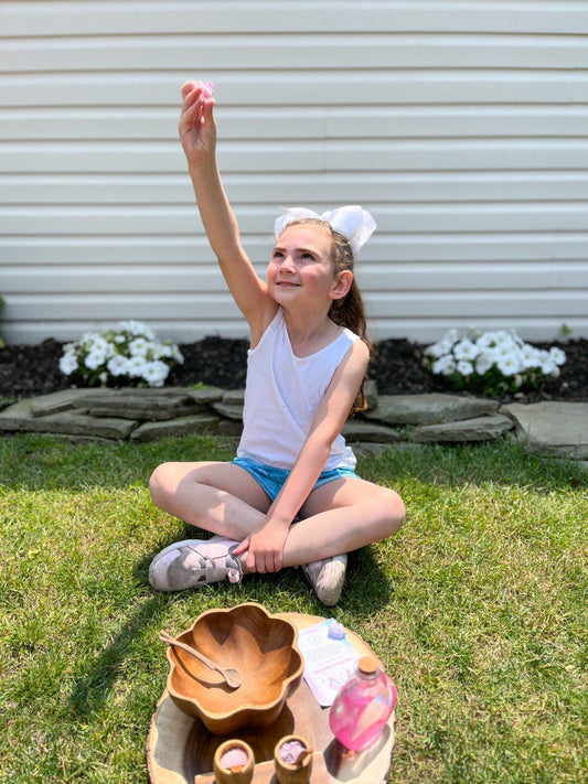 Unicorn and Rainbows Potion Pouch - Party Favor - Chickadees Wooden Toys