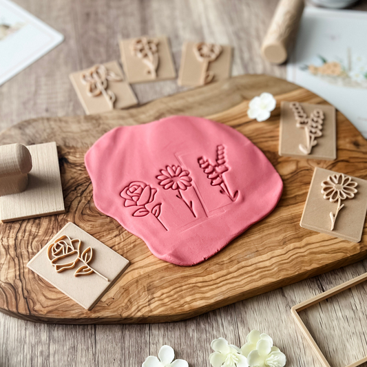 Flower Eco Stamp Set - Chickadees Wooden Toys