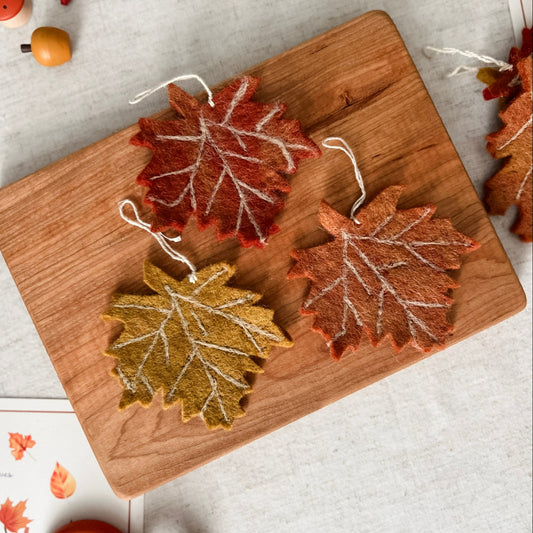 Wool Felt Maple Leaves