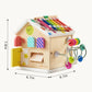 Tiny Land® Cottage Activity Cube - Rainbow - Chickadees Wooden Toys