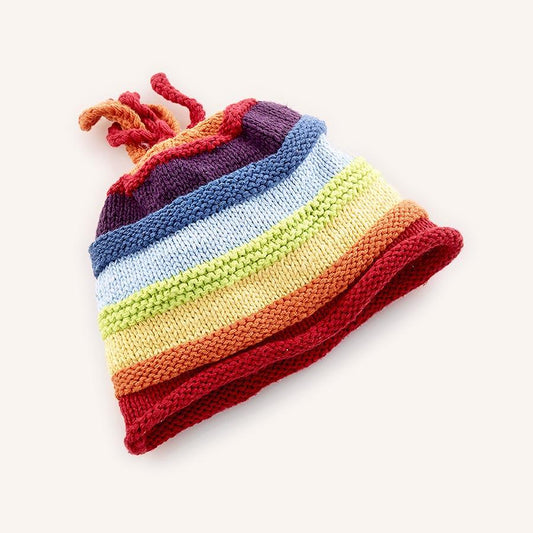 Baby Beanie - Rainbow Stripey - Chickadees Wooden Toys