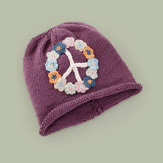 Organic Peace Hat - Baby Beanie