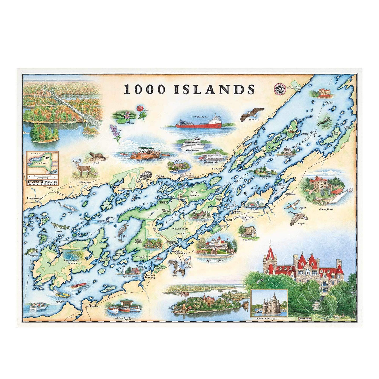 1000 Islands 1000 Piece Jigsaw Puzzle Xplorer Maps