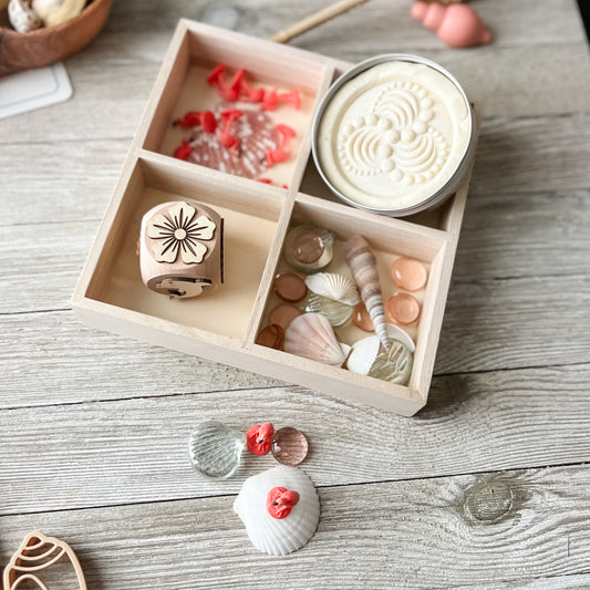 Flamingo Beach Play Dough Tray