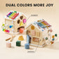 Tiny Land® Cottage Activity Cube - Rainbow - Chickadees Wooden Toys