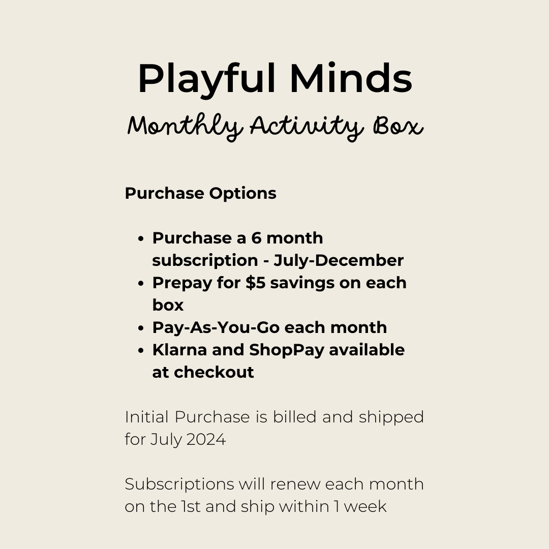 Playful Minds Activity Box || July - December 2024
