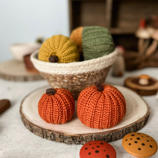 Crocheted Autumn Pumpkins