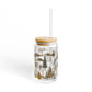 Nature-Inspired Sipper Glass - 16oz with Eco-Friendly Bamboo Lid
