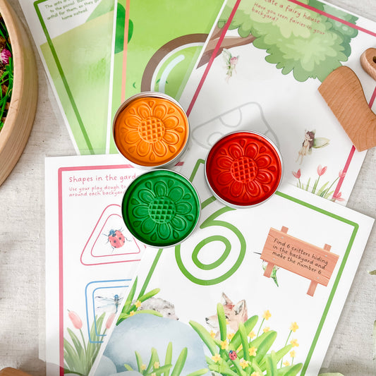 10 BACKYARD Themed Play Dough Mats - Digital Download - Chickadees Wooden Toys