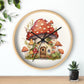 Charming Mushroom House Wall Clock - Whimsical Home Decor for Nature Lovers
