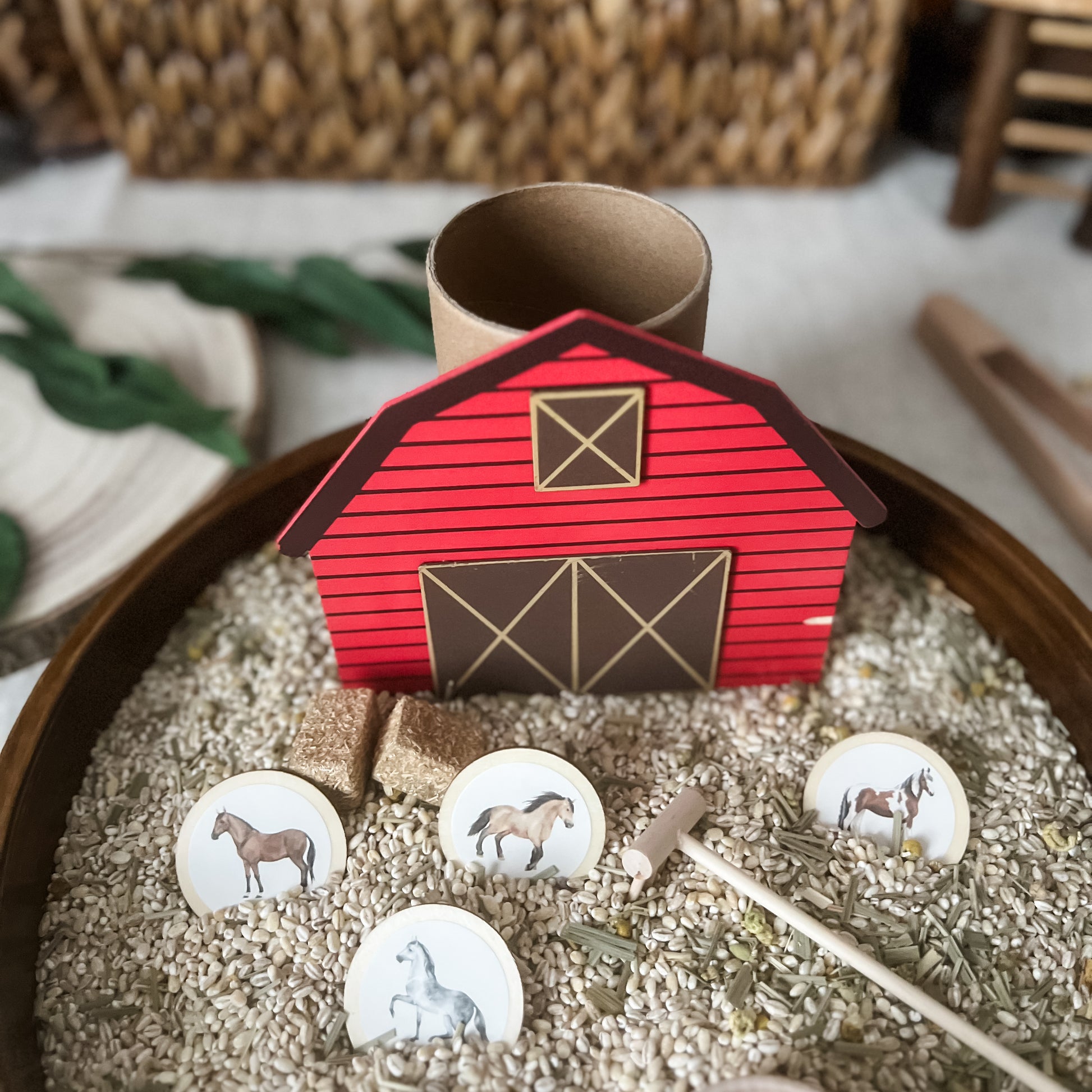 Horses Activity Box and Book - Chickadees Wooden Toys