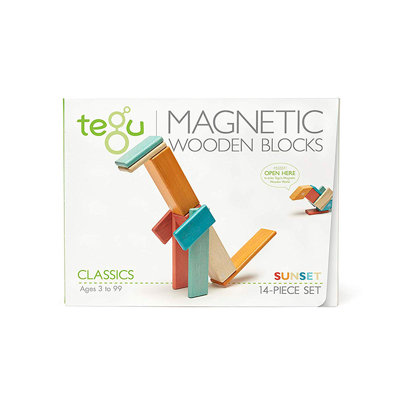 14-Piece Set <br>Magnetic Wooden Blocks <br>Tegu Classics