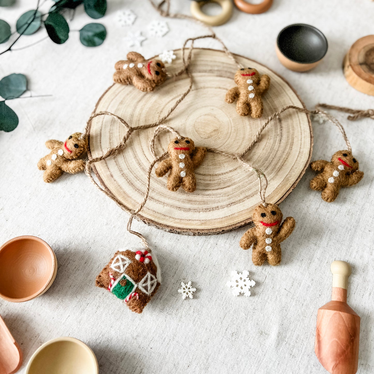 Gingerbread Felt Garland