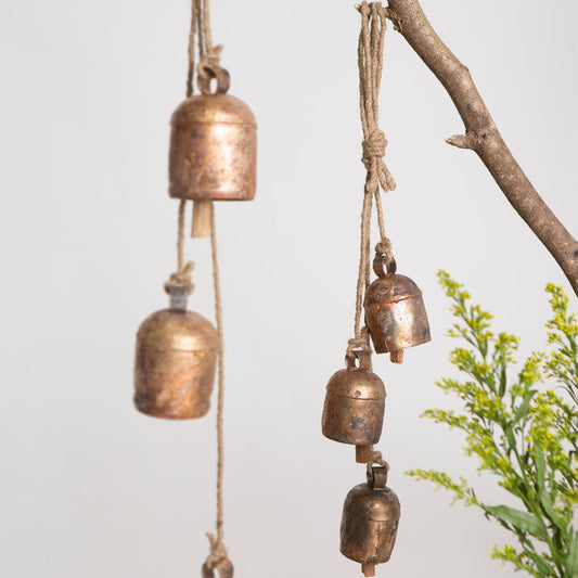 Rustic Wind Chime Small Cascading Bells - Garden, Patio