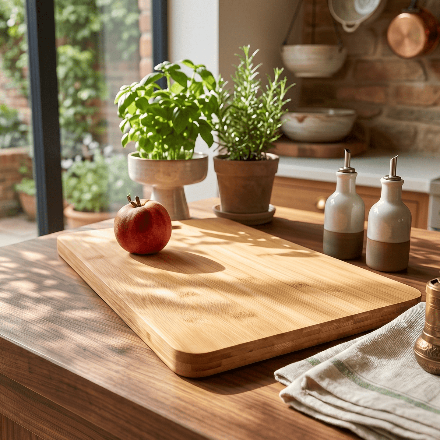 16" Bamboo Cutting Board with Handle