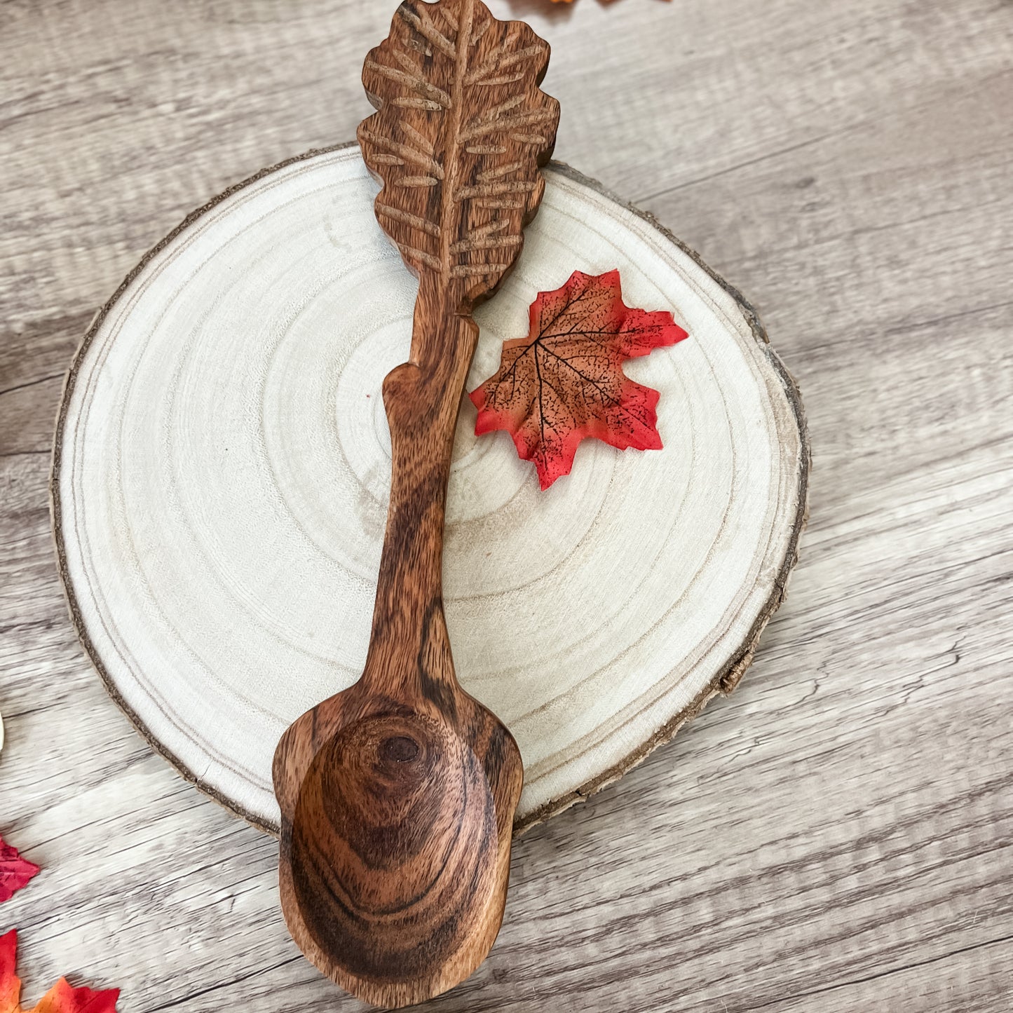 Large Acacia Wood Woodland Spoons