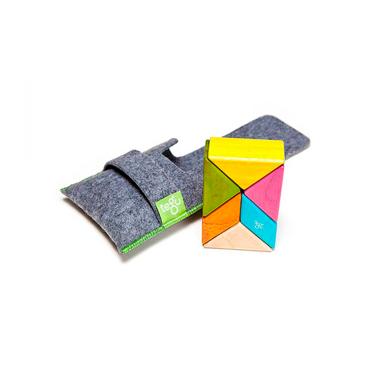 Pocket Pouch Prism <br>Magnetic Wooden Blocks <br>6 pieces - Chickadees Wooden Toys