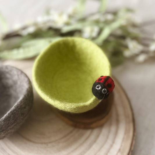 Garden Bug Felt Mini Bowls - Chickadees Wooden Toys