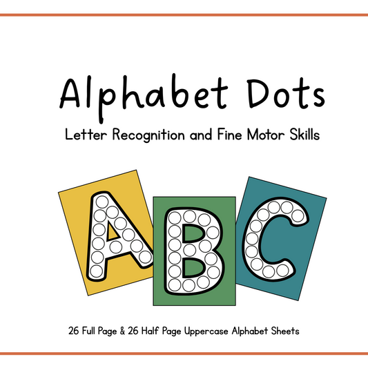 Alphabet Dots - Preschool Activity Pages