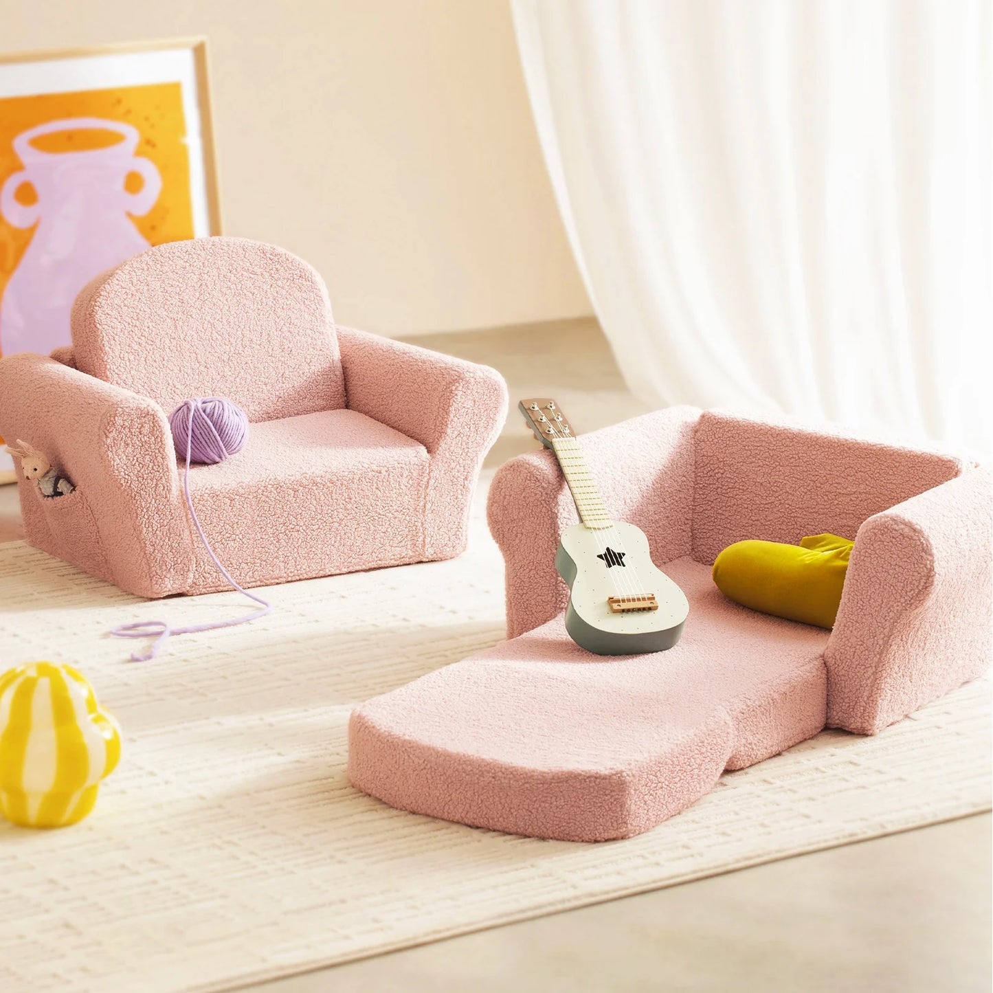 Tiny Land® Afternoon Couch —— Pink Kids Chair