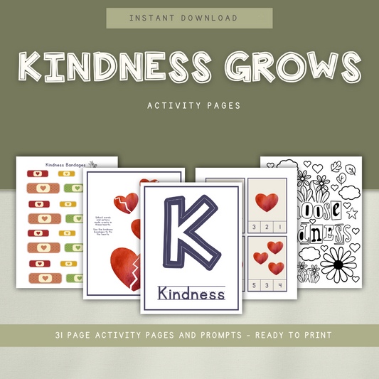 Kindness Grows Activity Pages - Chickadees Wooden Toys