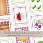 10 Fruit & Veggie Themed Play Dough Mats - Digital Download
