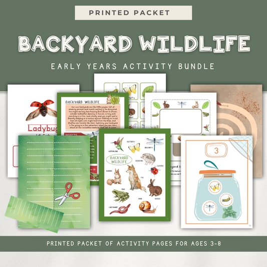 Printed Activity Pages - Early Learning Subscription 2026 - Chickadees Wooden Toys