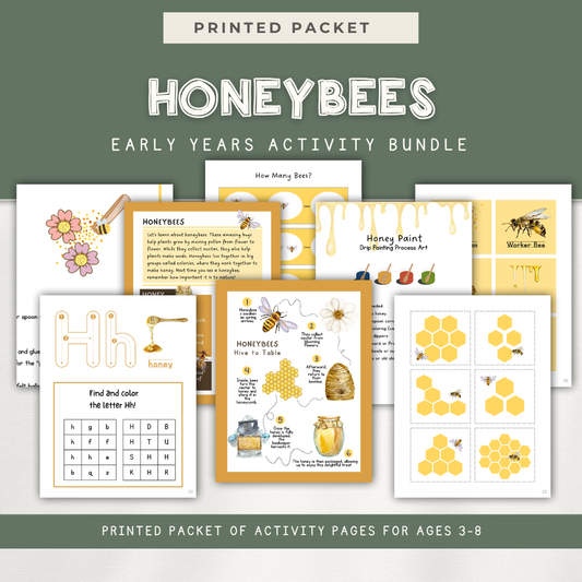 Honeybee Activity Bundle - Printed Packet - Chickadees Wooden Toys