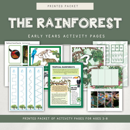 Tropical Rainforest Activity Pages - Printed Packet