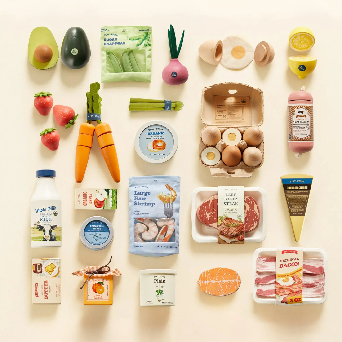 Tiny Land® Organic Play Food Collection - Chickadees Wooden Toys