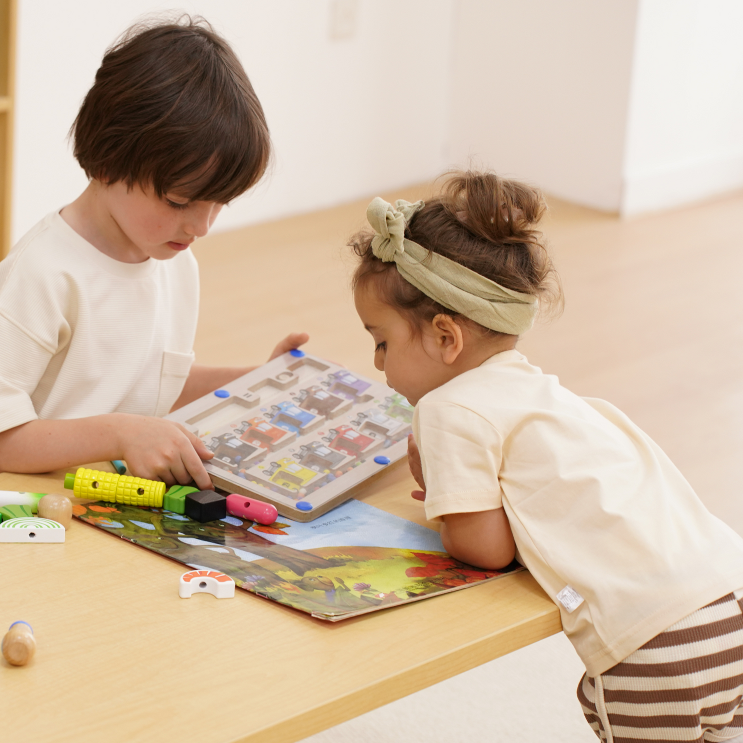 Rectangular Adjustable Kids Table – 13" to 17" Height | Toddler & Preschool Classroom Activity Table