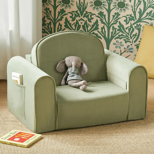 Tiny Land® GentleSnug Kid Chair - Sage - Chickadees Wooden Toys
