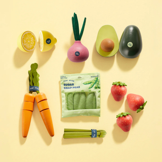 Tiny Land® Organic Fruit & Veggie Pack - Chickadees Wooden Toys