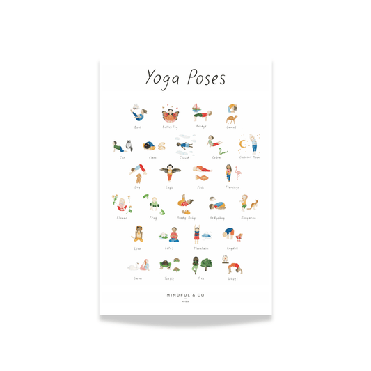 Yoga Poses Print - Chickadees Wooden Toys