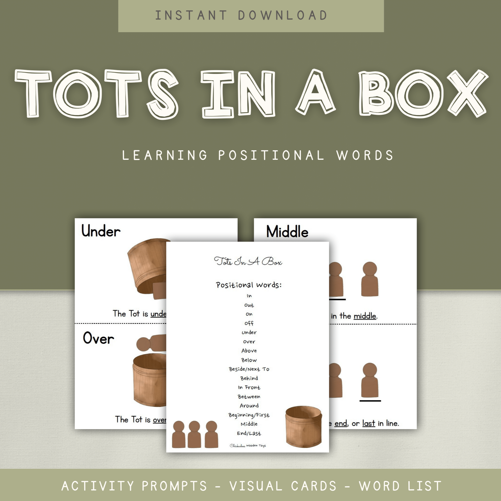 Tots in a Box Printables - Chickadees Wooden Toys