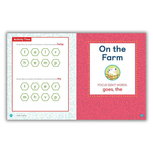 Learn to Read: Sight Words Storybook: 25 Simple Stories & Activities for Beginner Readers (Spiral Bound)