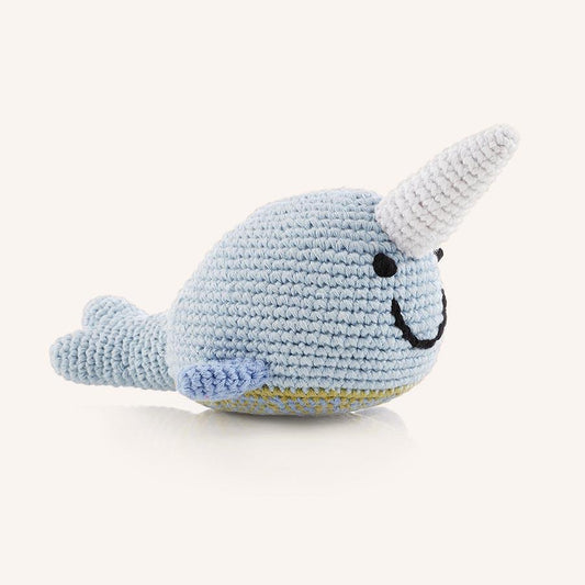 Narwhal Rattle - Chickadees Wooden Toys