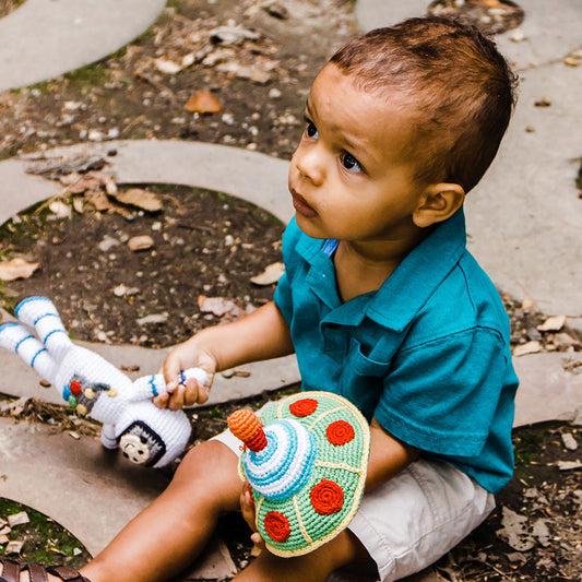 Spaceman Rattle - Chickadees Wooden Toys