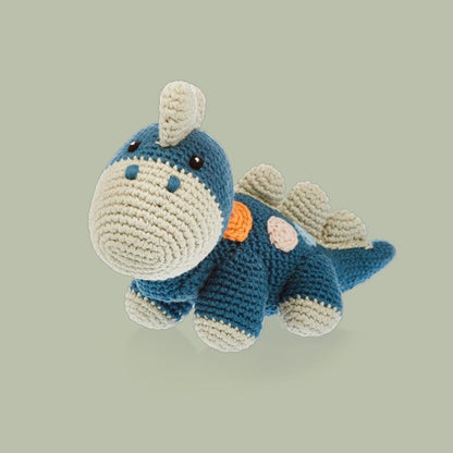 Organic Dino Rattle - Chickadees Wooden Toys