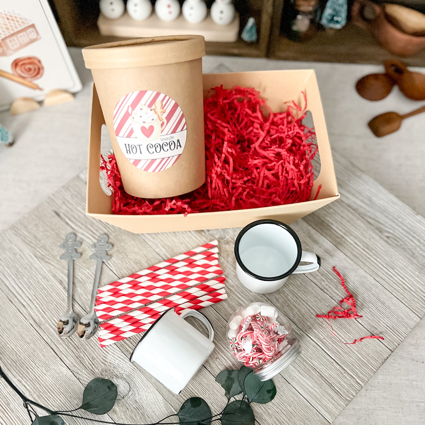 Hot Cocoa Sensory Bin