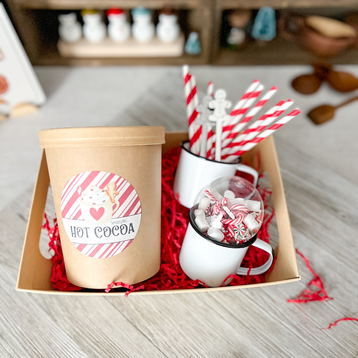 Hot Cocoa Sensory Bin