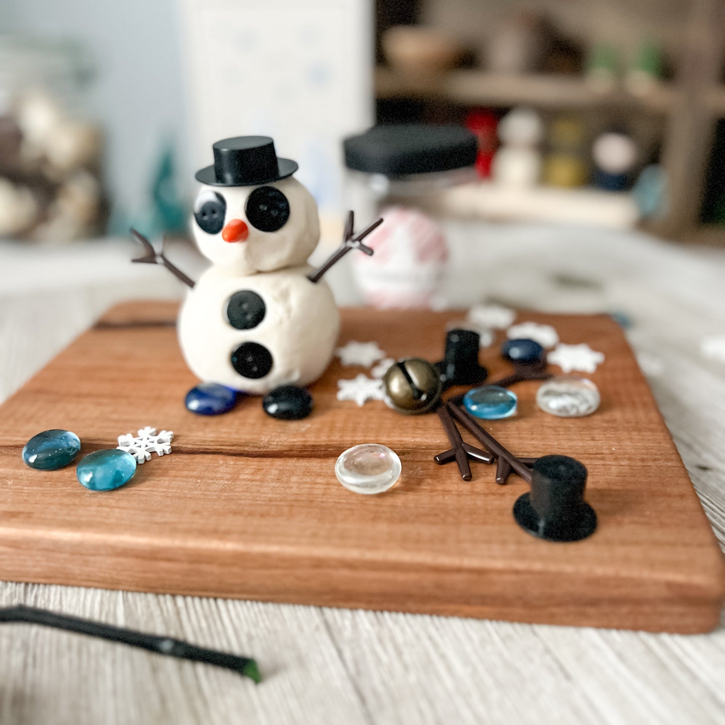 Snowman In A Jar - Play Dough Kit