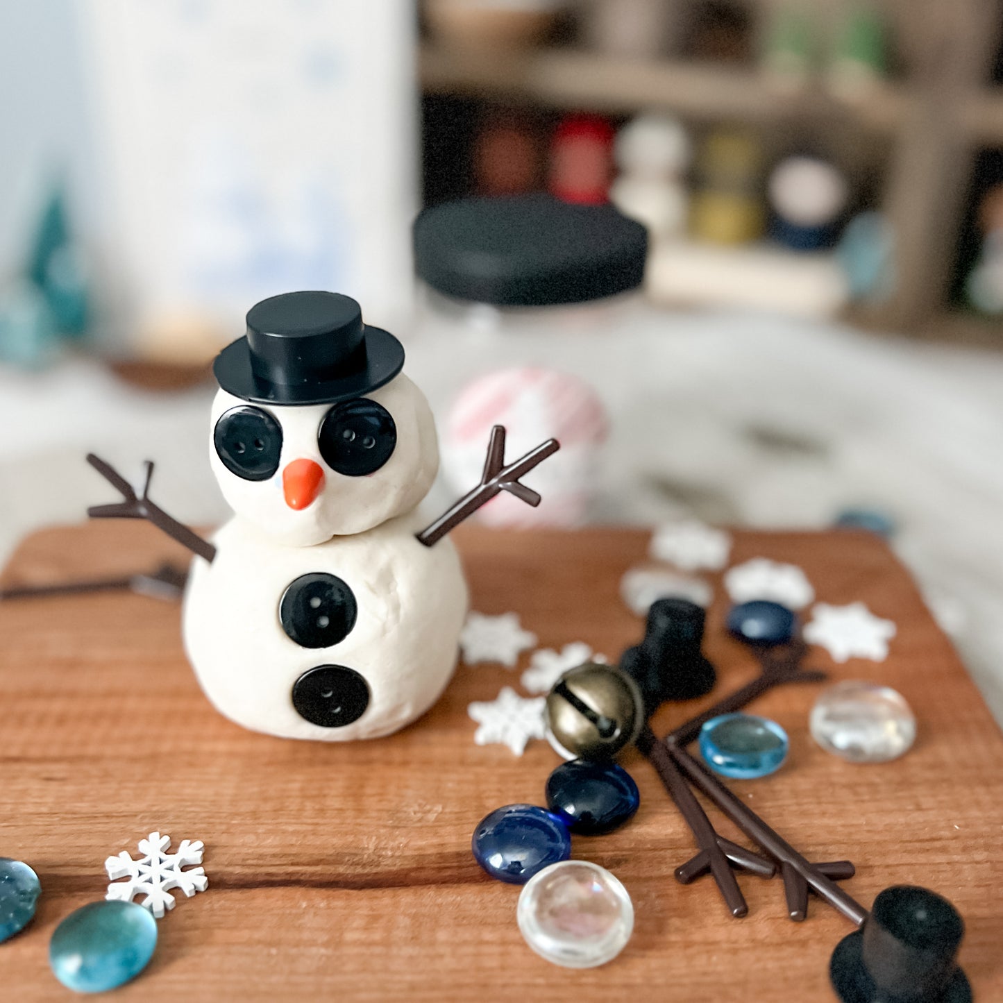 Snowman In A Jar - Play Dough Kit