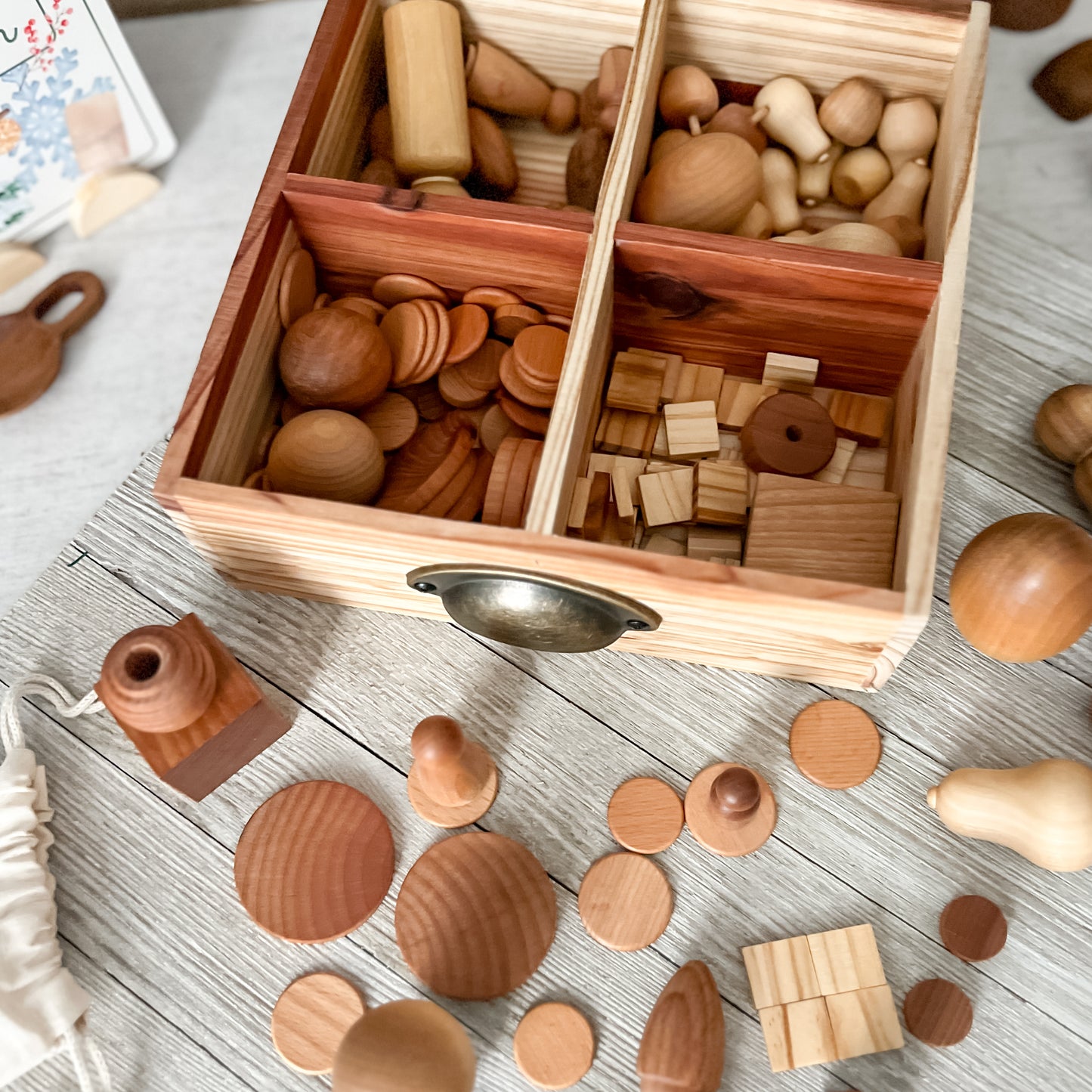 Natural Wooden Loose Parts Box