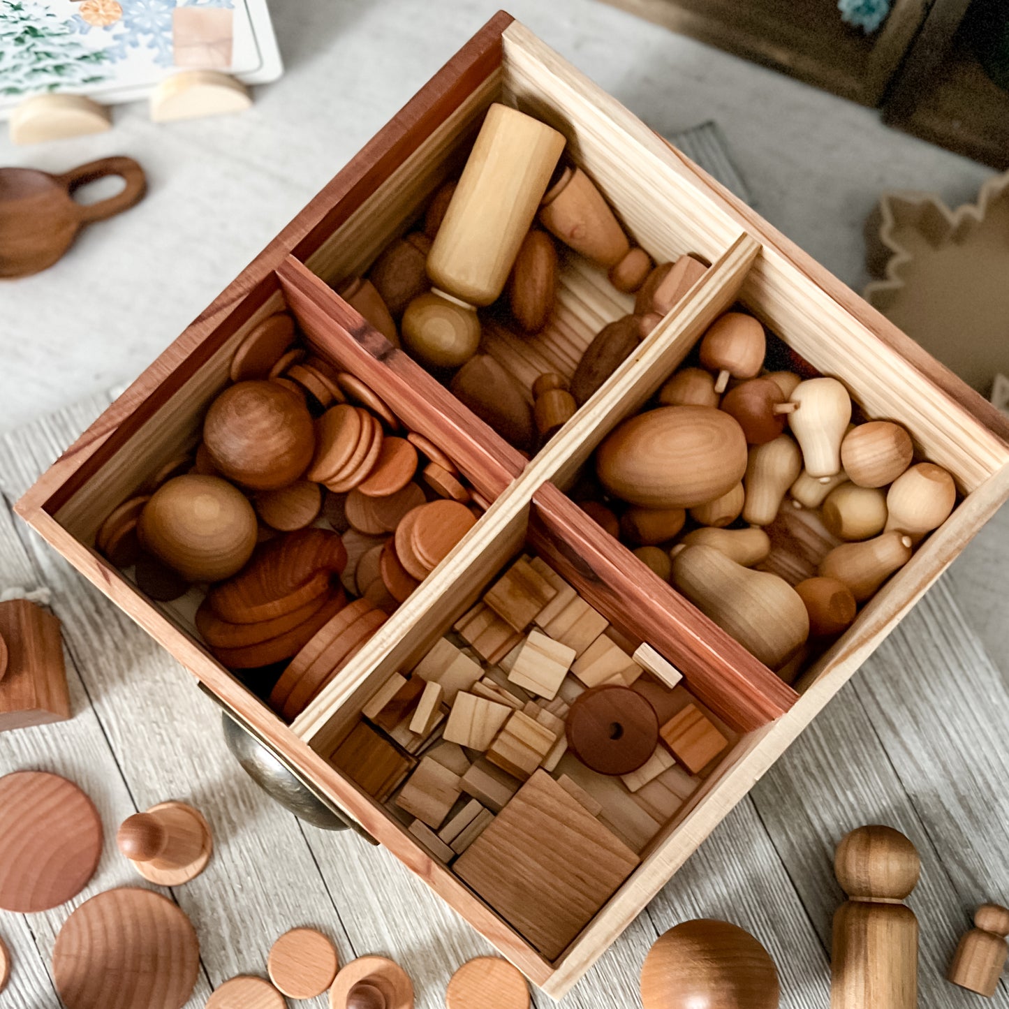 Natural Wooden Loose Parts Box