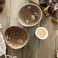 Natural Coconut Shells and Bamboo Scoop
